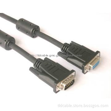 2013 top sales!!! VGA Male to Female Extension Cable with Ferrite Core